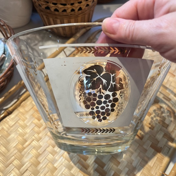 Mid century modern gold leafed serving bowl - Picture 4 of 6